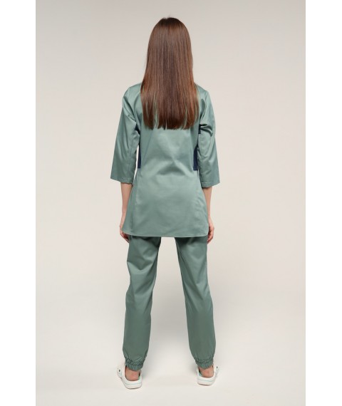 Medical suit Celeste, Olive/dark blue 3/4 50