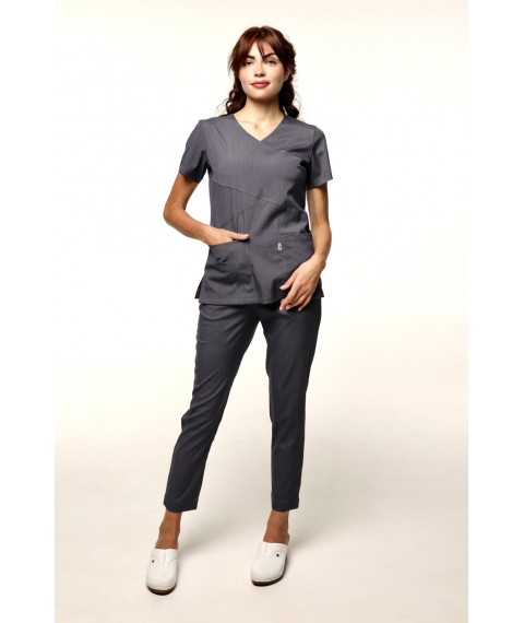 Medical stretch suit Ankara, graphite 44