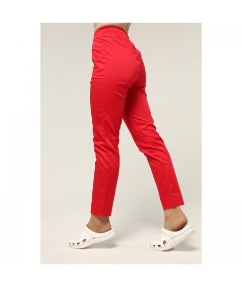 Women's medical pants 7/8, Red 64, Scarlet