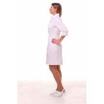 Medical gown Arizona, White (white button) 3/4 48