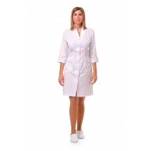 Medical gown Arizona, White (white button) 3/4 50