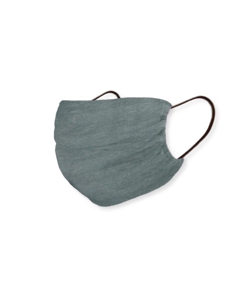 Reusable knitted mask with pocket, gray XL