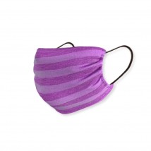 Reusable knitted mask with pocket, purple