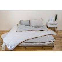 Goodnight.Store set (Standart): Blanket 140x100 + Pillow 40x40 Children's color Gray / White in stripes
