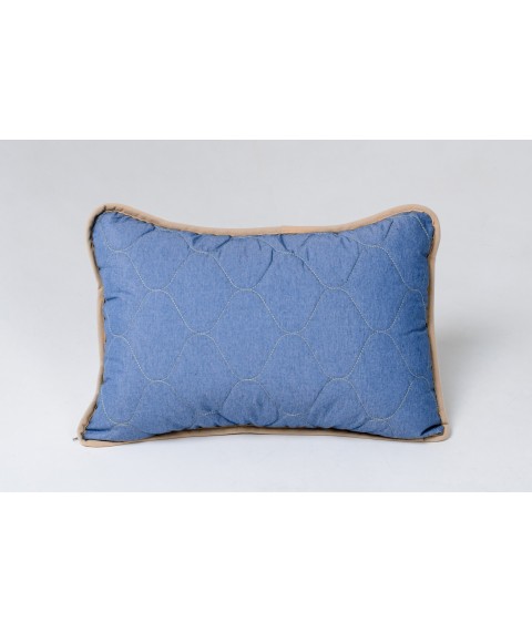 Kissen Goodnight.Store Gr??e 40x60 cm Farbe Blau / Wei? gestreift Antiallergisch