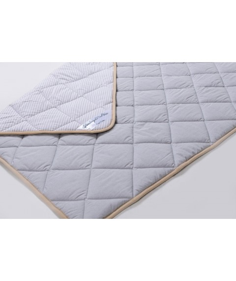 Blanket Goodnight.Store All-season: 200x200 cm color Gray / White in stripes
