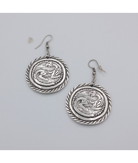 Panther earrings circle