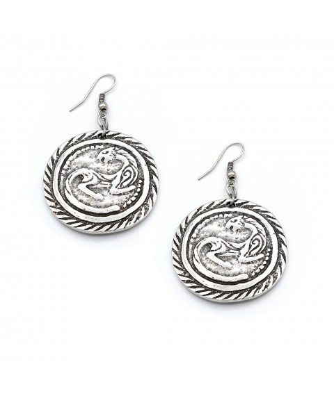 Panther earrings circle