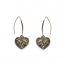 Earrings Small Heart (bronze)