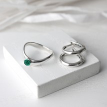 Кольцо Тонкая Материя  Emerald 925 16