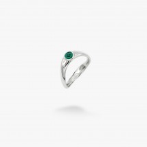 Кольцо Тонкая Материя  Emerald 925 17.5