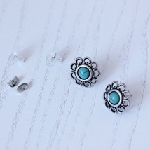 Earrings Romagna etude, stud (turquoise)