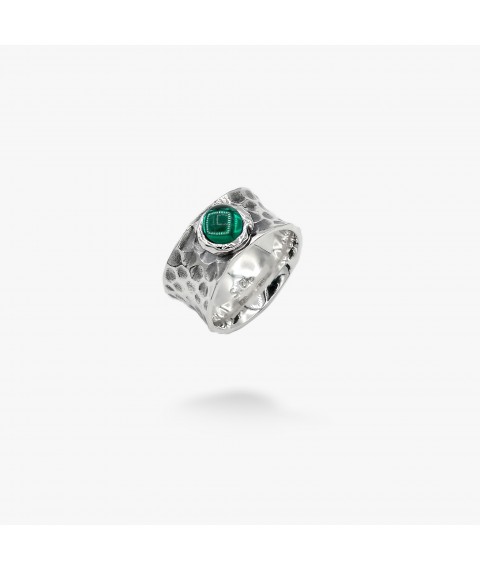 Cepheid ring emerald 6mm 925 17.5