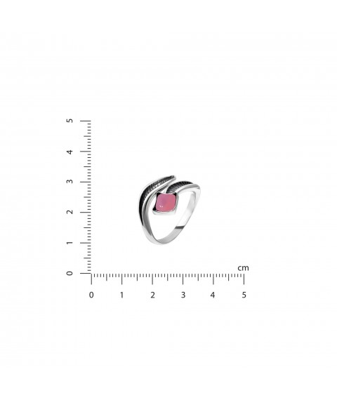 Ring Verbochka Rose Opal 925 Vibrazhennia 19-20.5