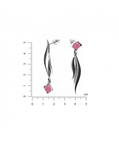Earrings Verbochka Rose Opal 925 Vibrazhennya
