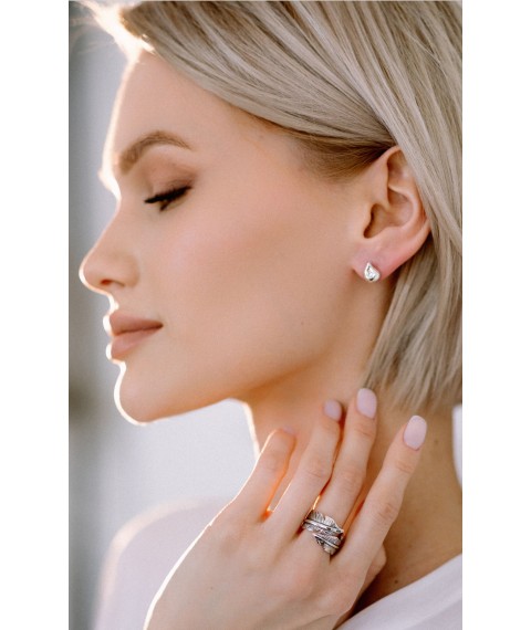 Stud earrings Silver drops 925