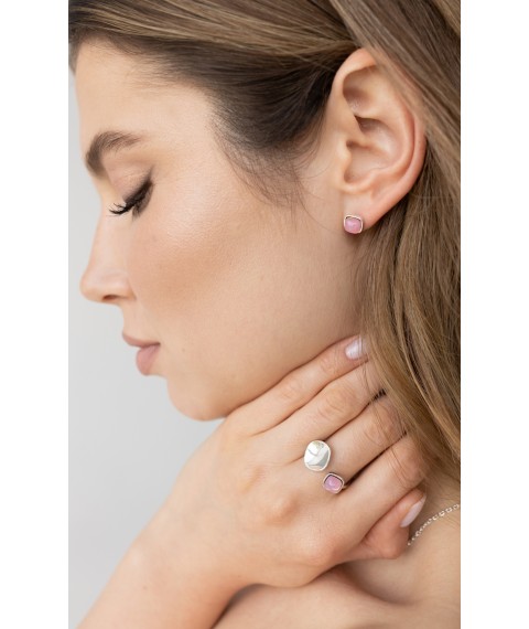 Кольцо Отражение Rose Opal 925  16-16,5