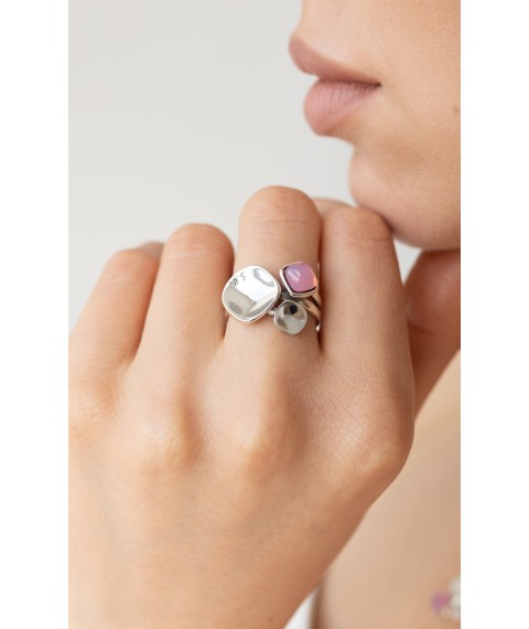 Ring Reflection. Trinity Rose Opal 925 16.5