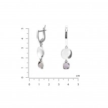 Earrings Reflection Gray Crystal 925