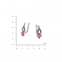 Earrings Willow Leaf Rose Opal 925