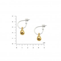 Earrings Weightless droplets mix gold 925