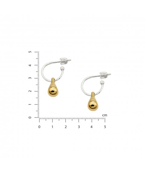Earrings Weightless droplets mix gold 925