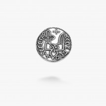 Брошь значок Тризуб Серебряник Святополка 925