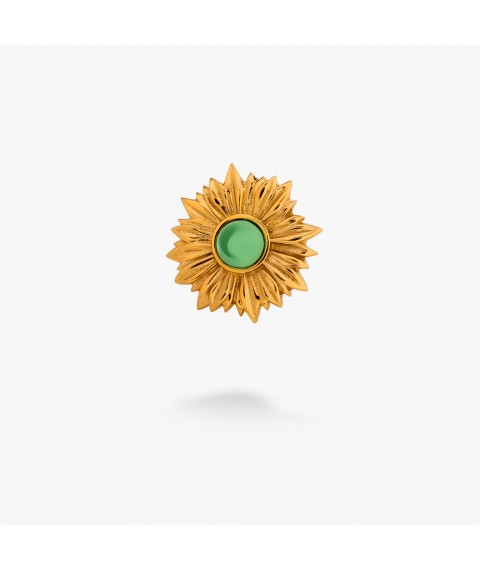 Brooch icon Sunflower Peridot Gold