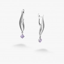 Серьги Вербочка Lavender 925 Zirkon