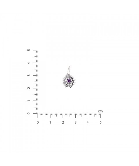 Кулон Подсолнух Amethyst 925 Zirkon