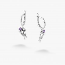 Серьги Соловейко Amethyst 925 Zirkon