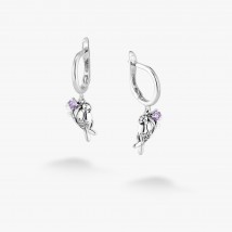 Серьги Соловейко Lavender 925 Zirkon