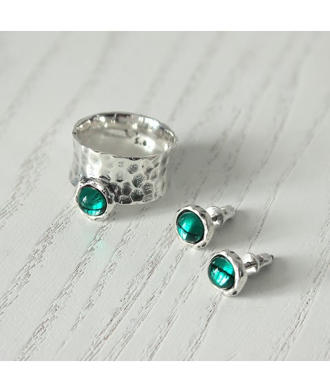 Cepheid earrings emerald 925
