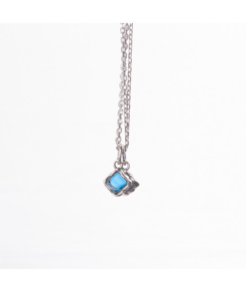 Lyrida Pendant Dark Aquamarine 925