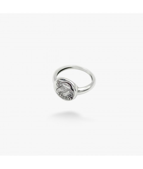 Кольцо Сова Афины mini 925 17.5