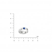 Кольцо Цефеида sapphire 4мм 925 17.5-18