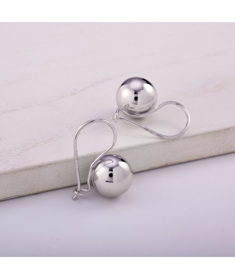 Earrings Rhodium 925 Balls