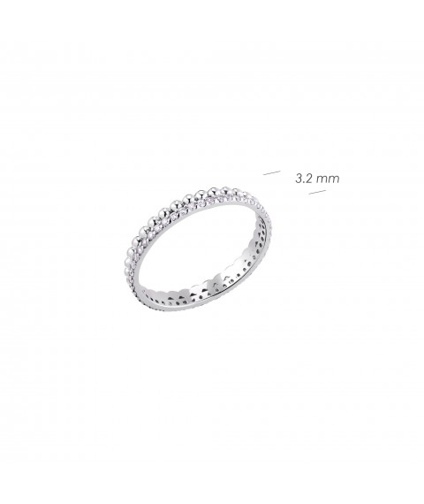 Кольцо Гламур 925 Rhodium 18