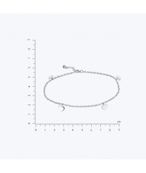 Bracelet Love Rhodium 925 24cm+4cm