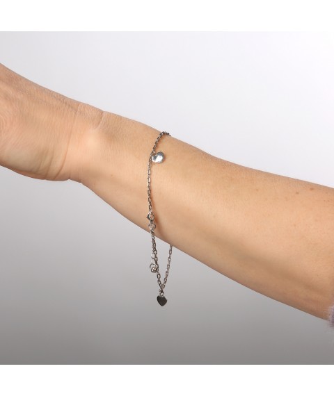 Bracelet Love Rhodium 925 24cm+4cm