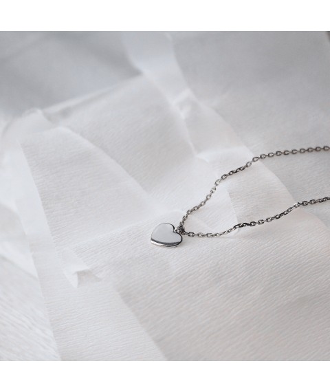 Necklace Love Rhodium 925 40cm+5cm