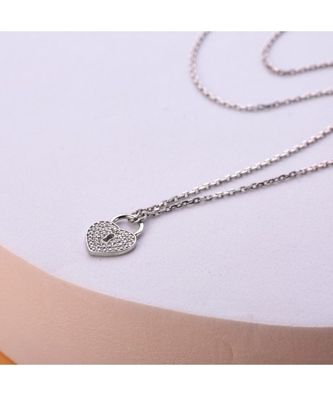 Колье Тайна Rhodium 925 (Ш) 38см+5см