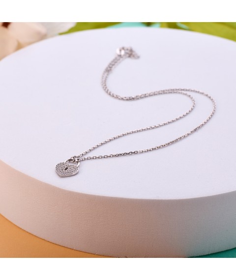 Колье Тайна Rhodium 925 (Ш) 38см+5см