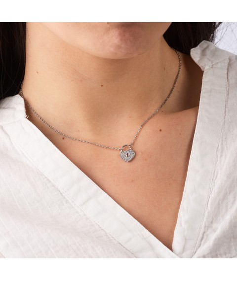 Колье Тайна Rhodium 925 (Ш) 38см+5см