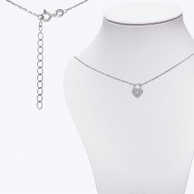 Necklace Mystery Rhodium 925 38cm+5cm