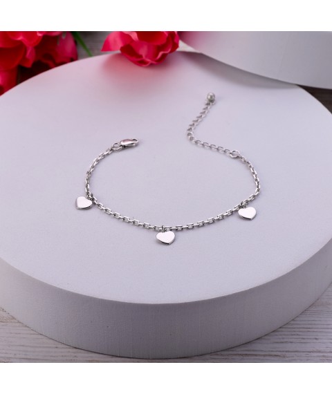 Браслет Любовь Rhodium 925 17р 17 см+4 см