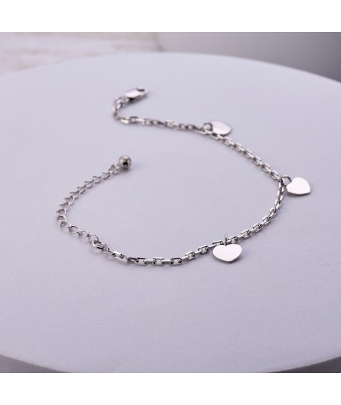 Браслет Любовь Rhodium 925 17р 17 см+4 см