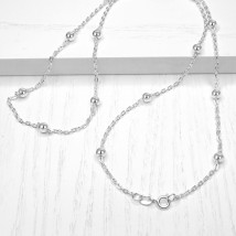 Necklace with Balls 925 (AkSh2-50) 50 cm