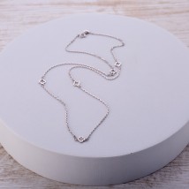 Колье Клевер Контур mini Rhodium 925 (Ш) 50 см