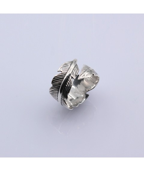 Ring White feather 925 17-19